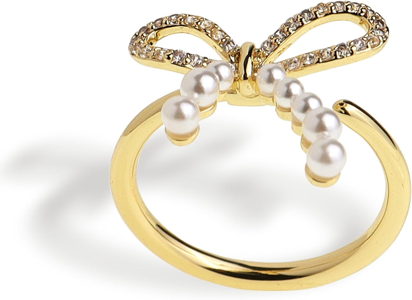 Sonateomber Spring Flower Adjustable Open Gold Ring for Women - Trendy Elegant Unique Cubic Zirco... | Amazon (US)