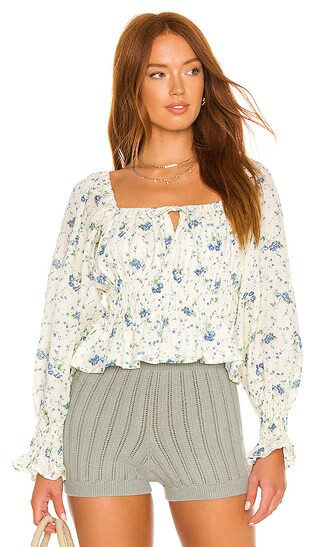 Gillian Top in Astoria Floral Print | Revolve Clothing (Global)