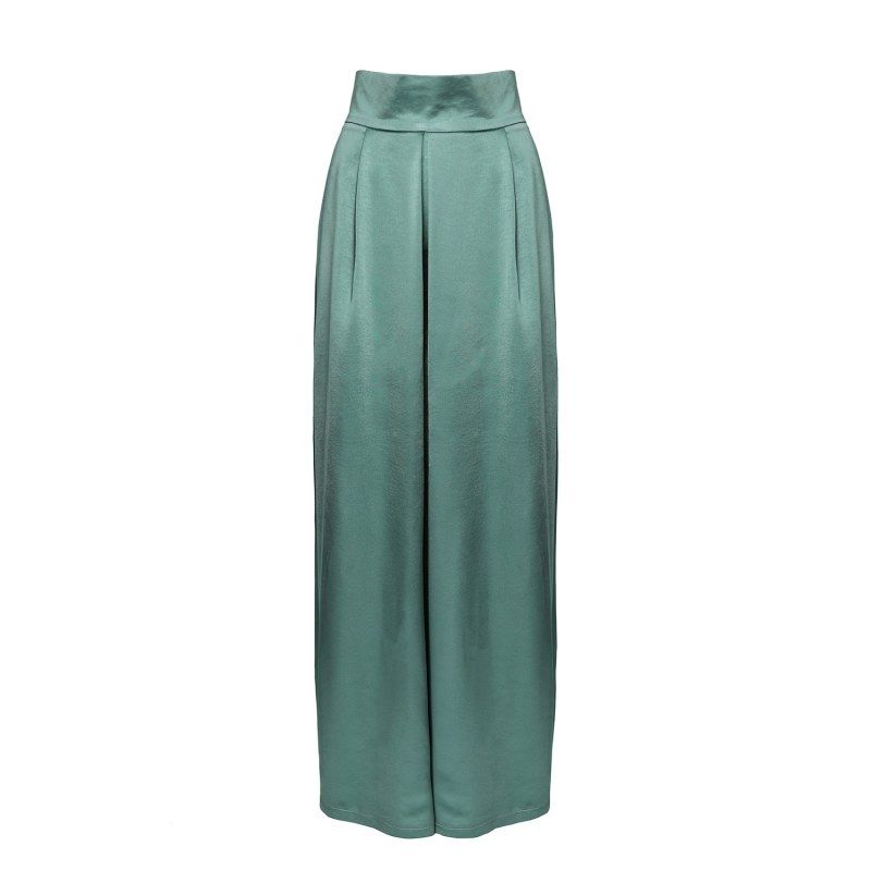 Mint Green High-Waist Palazzo Pants | Wolf and Badger (Global excl. US)