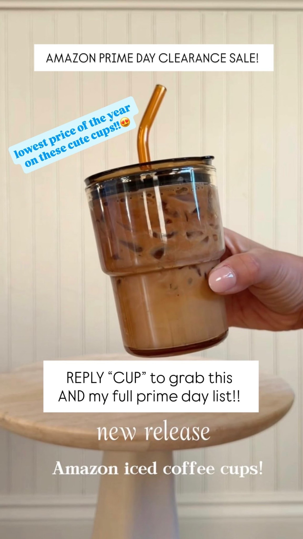 AMAZON PRIME DAY CLEARANCE SALE!  REPLY “CUP” to grab this 
AND my full prime day list!! lowest price of the year on these cute cups!!😍