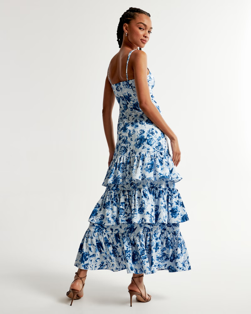 Women's Drama Ruffle Tiered Gown | Women's Dresses & Jumpsuits | Abercrombie.com | Abercrombie & Fitch (US)