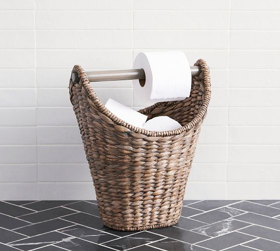 Seagrass Handcrafted Toilet Paper Holder | Pottery Barn (US)