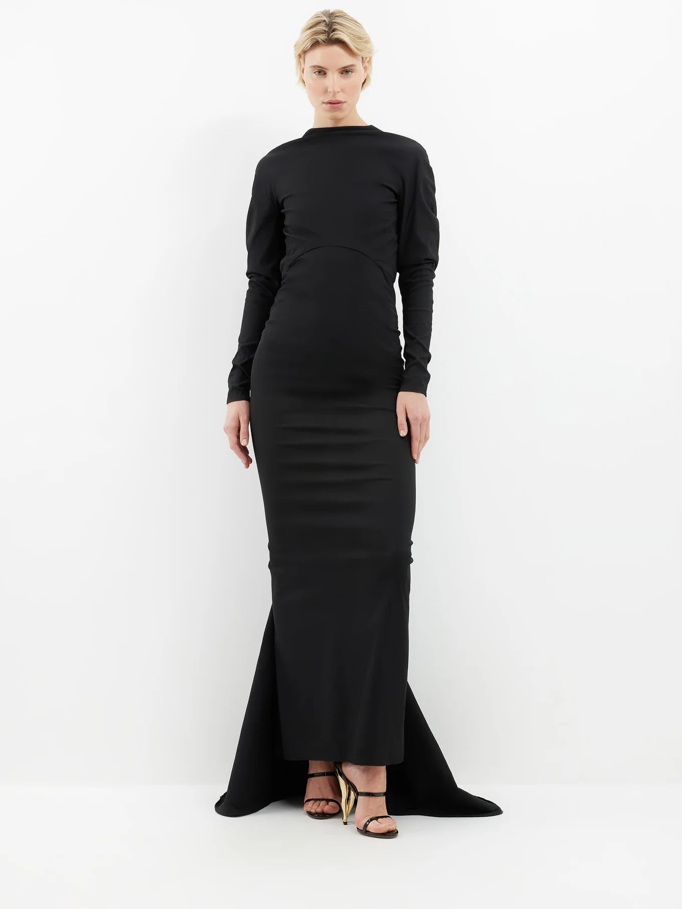 Backless jersey train gown | ALAÏA | Matches (US)
