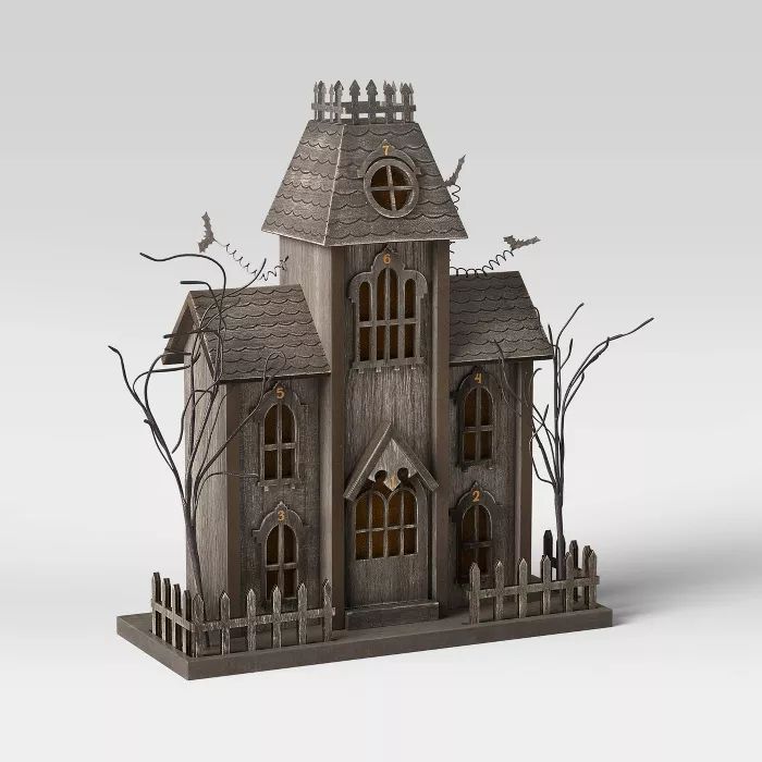 15" x 5" Halloween House Countdown Advent Calendar Black - Threshold™ | Target