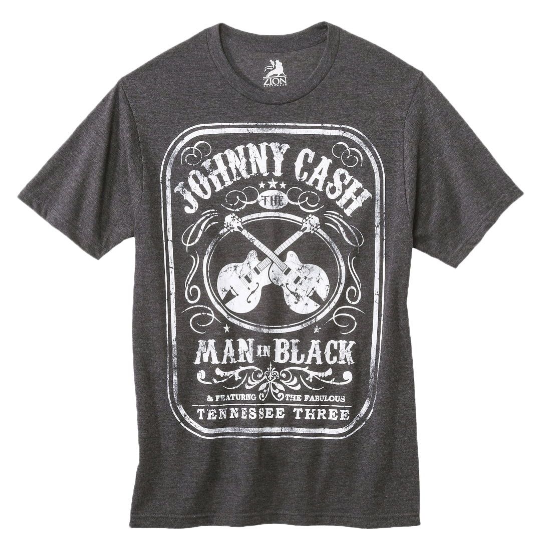 Johnny Cash Man In Black Short Sleeve Graphic T-Shirt - Medium | Walmart (US)