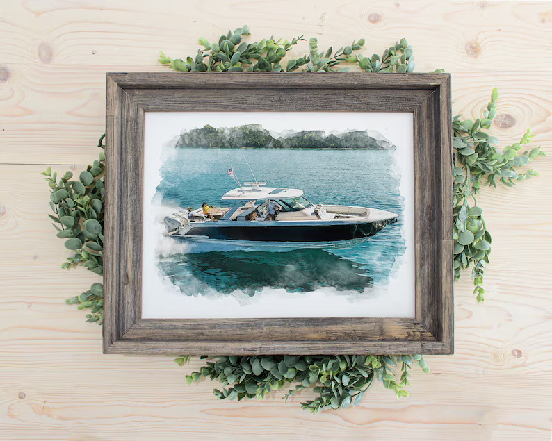 Custom Boat portrait, Gift for Boat lover, Personalised Watercolour Boat Sketch, Boat painting fr... | Etsy (US)