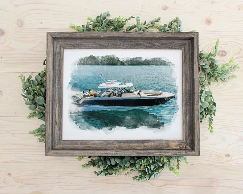 Custom Boat portrait, Gift for Boat lover, Personalised Watercolour Boat Sketch, Boat painting fr... | Etsy (US)