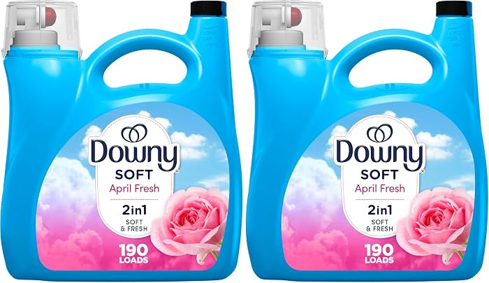 Downy Liquid Fabric Softener,April Fresh 2-in-1 Fresh & Soft,140 Fl Oz,190 Loads,Fabric Condition... | Amazon (US)