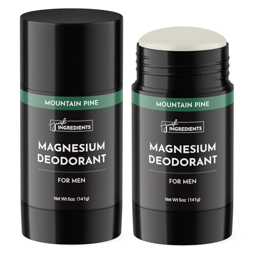 Just Ingredients Mountain Pine Deodorant For Men | 5 oz (2-Pack) | 100% Natural, Aluminum-Free, Paraben-Free, & Non-Toxic | Long-Lasting Odor Protection with Organic Essential Oils & Magnesium | Amazon (US)