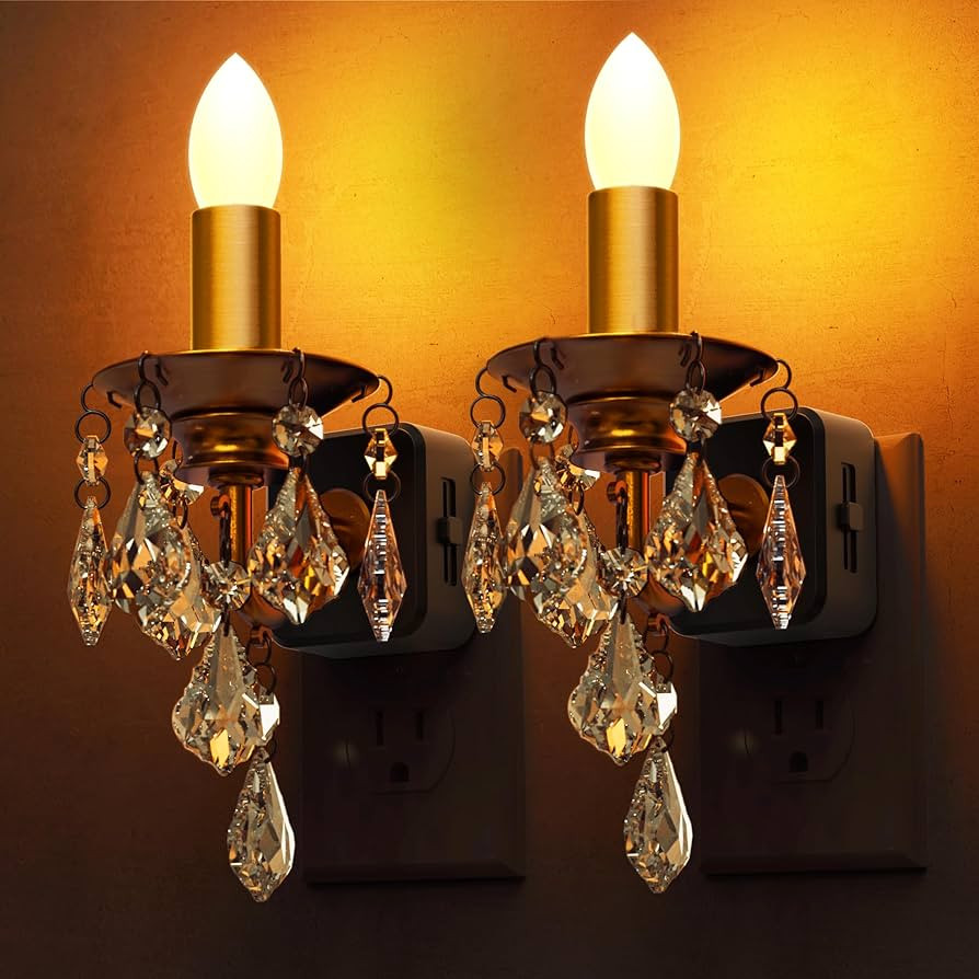 L LOHAS LED Flameless Candle Night Light, 2 Pack Night Lights Plug into Wall, LED Candle Night Li... | Amazon (US)