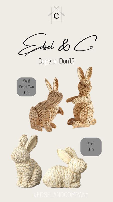 We found these cuties just in time for Easter decoration! Either set is the perfect addition to your spring decor!