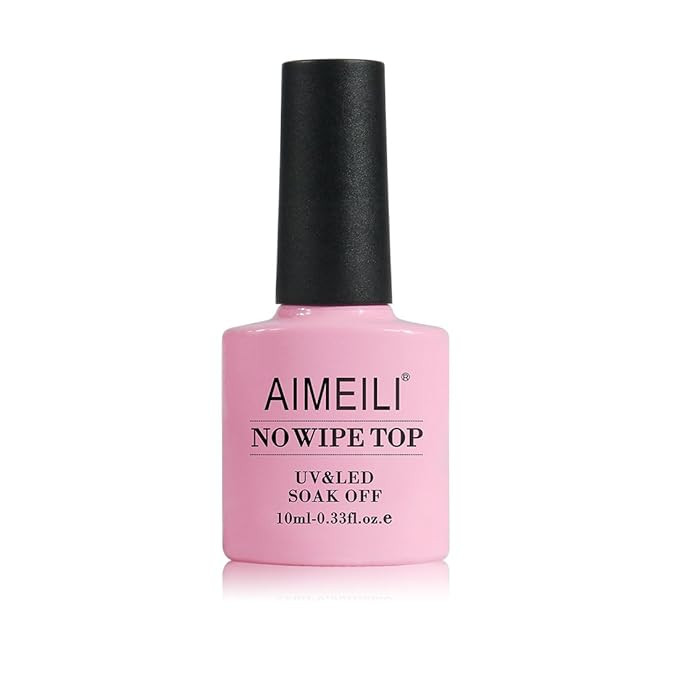 AIMEILI No Wipe Top Coat Soak Off UV LED Gel Nail Polish | Amazon (US)