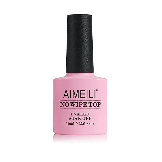 AIMEILI No Wipe Top Coat Soak Off UV LED Gel Nail Polish | Amazon (US)