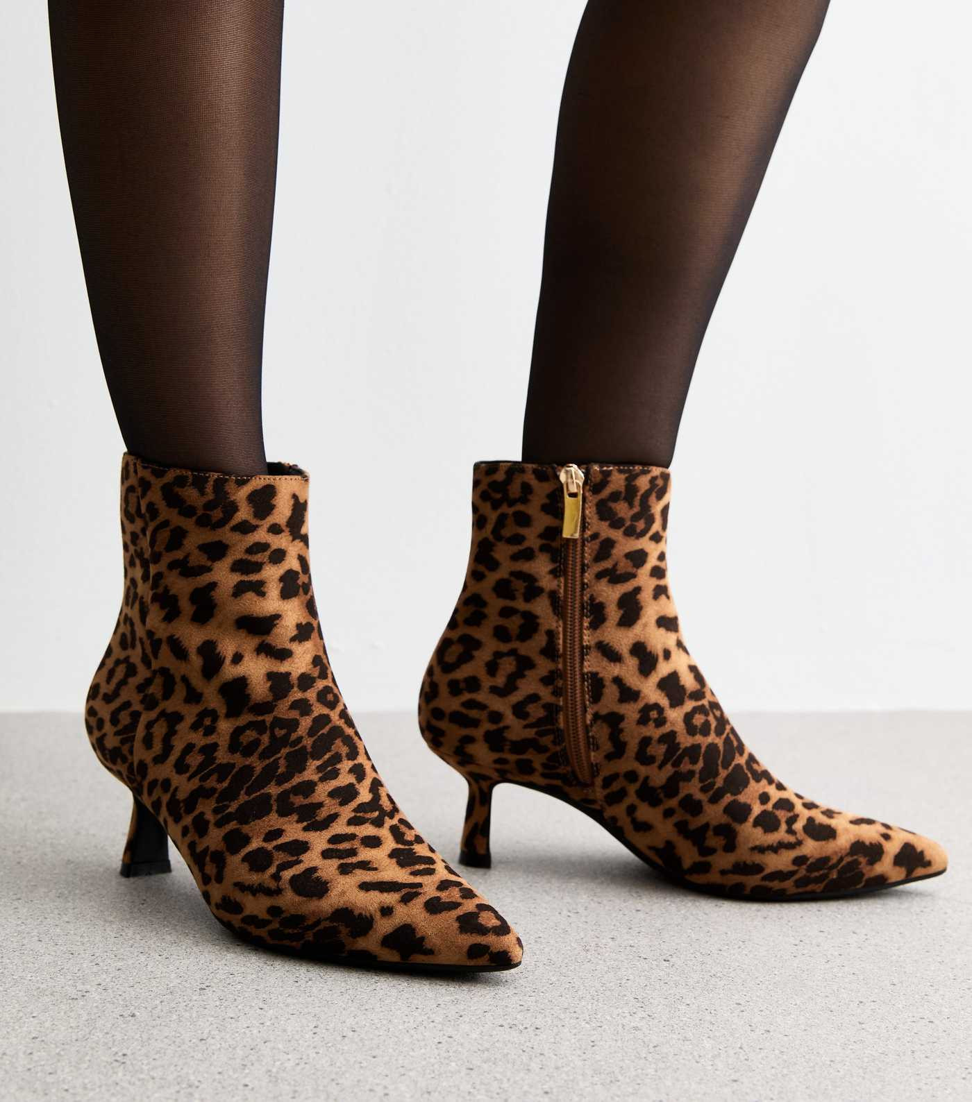 Stone Animal Print Heel Ankle Boots
						
						Add to Saved Items
						Remove from Saved Items | New Look (UK)