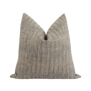 Modern Chevron Stripe Pillow Cover In Sparrow, Sparrow Woven Accent Throw Pillow, 20x20 Geometric Pi | Etsy (US)