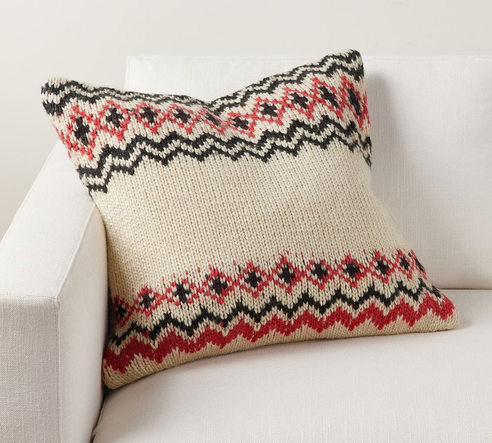 Hamil Fair Isle Sweater Pillow Cover | Pottery Barn (US)