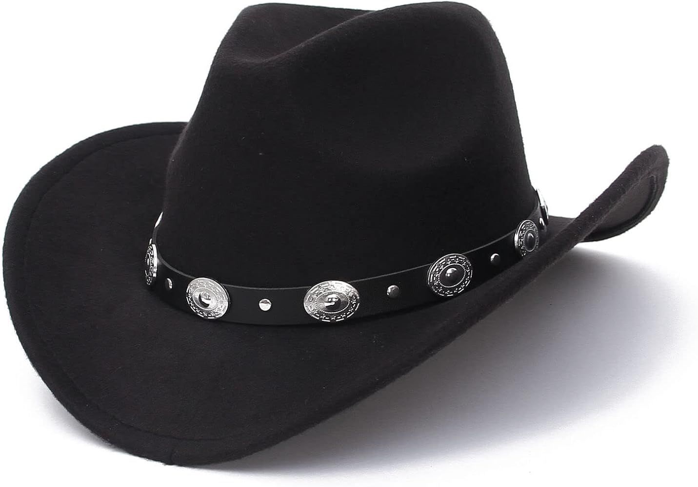 Western Cowboy Hat for Men Women Classic Fedora Hat with Buckle Belt (Size:M-L) | Amazon (US)