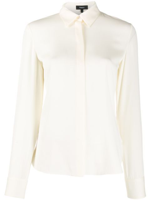 Theorypointed collar blouse | Farfetch (DE)