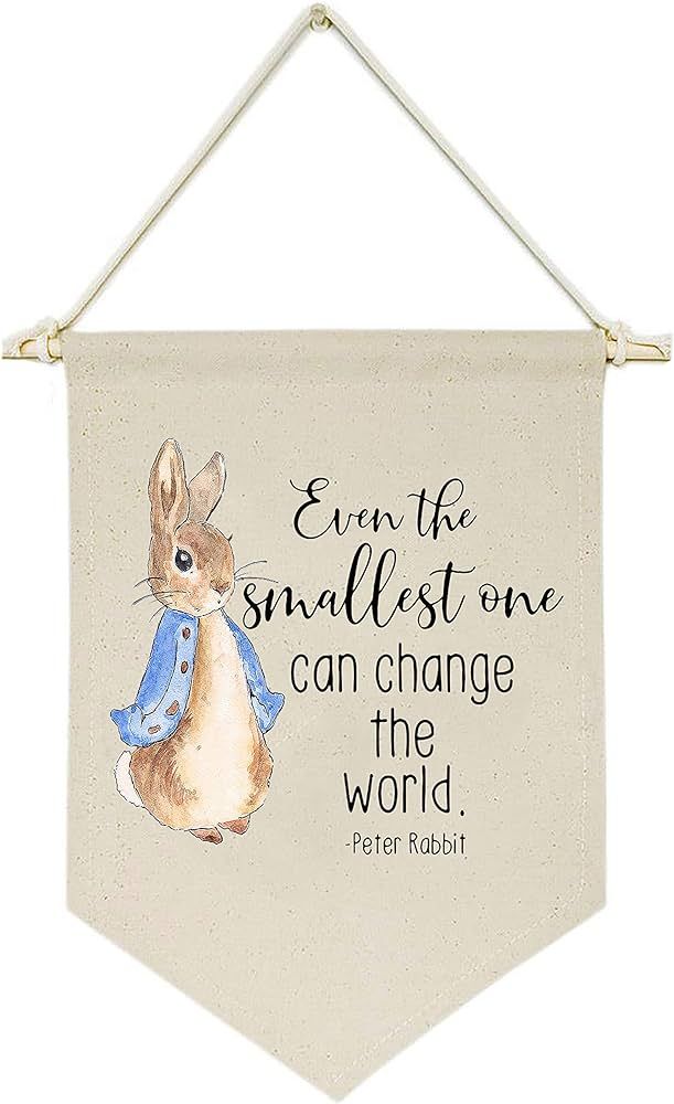 Even the Smallest One Can Change the World -Canvas Hanging Flag Banner Wall Sign Decor Gift for B... | Amazon (US)