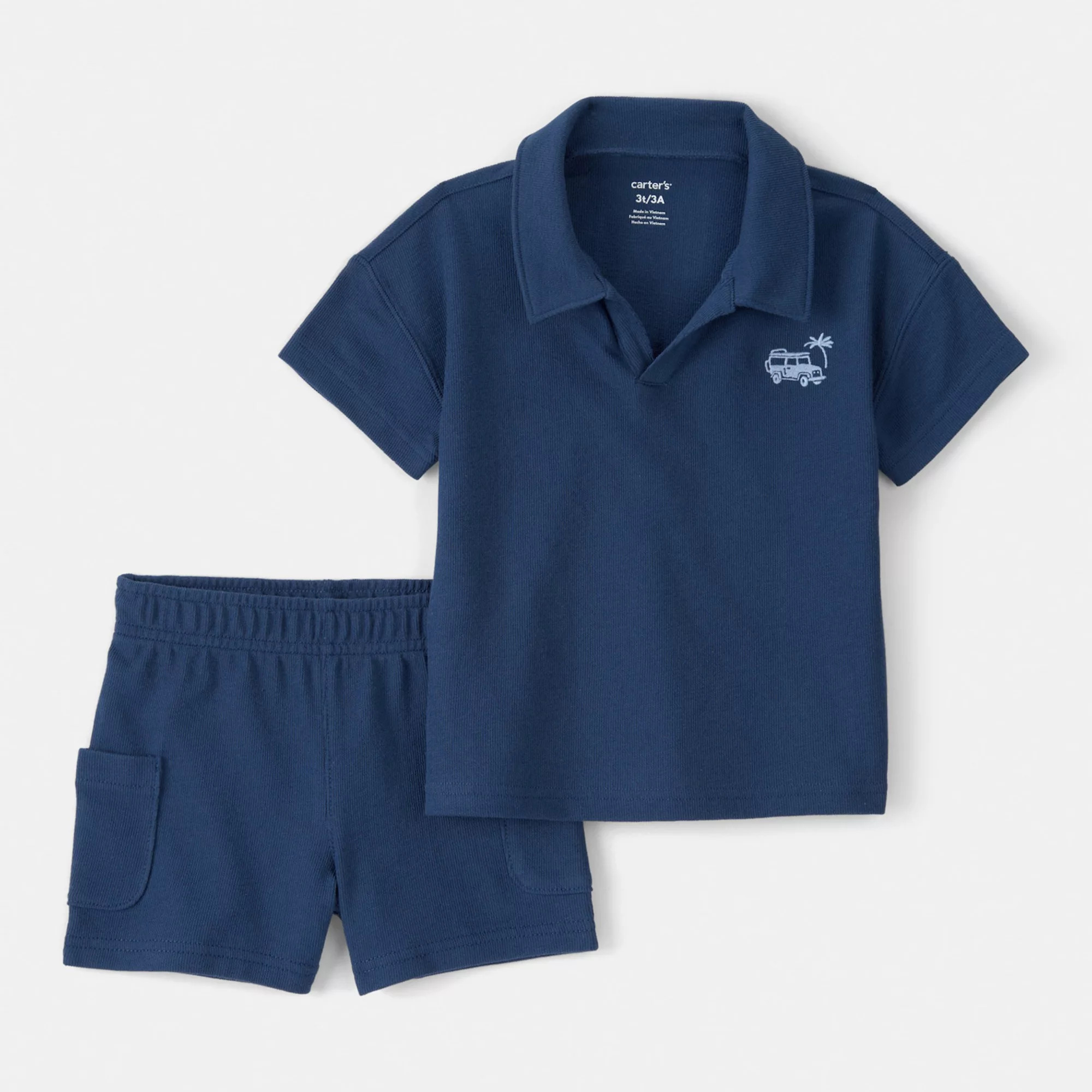 Toddler Boy Carter's 2-Piece Car Top & Shorts Set | Kohl's