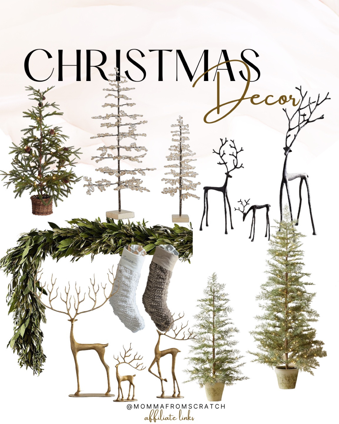 Christmas decor at pottery barn! So many pretty Christmas trees, reindeer and garland to chose from! Glass tree, fir tree, Christmas reindeer. 

#LTKhome #LTKSeasonal #LTKHoliday