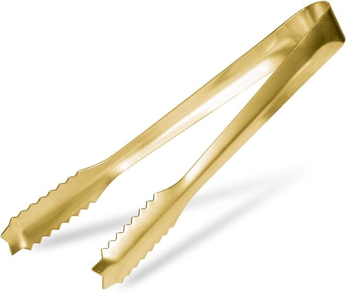 Ice Tongs for Ice Bucket,7 Inch Serving Tongs,Bar Tongs,304 Stainless Steel,-Gold Plated-for Bar ... | Amazon (US)