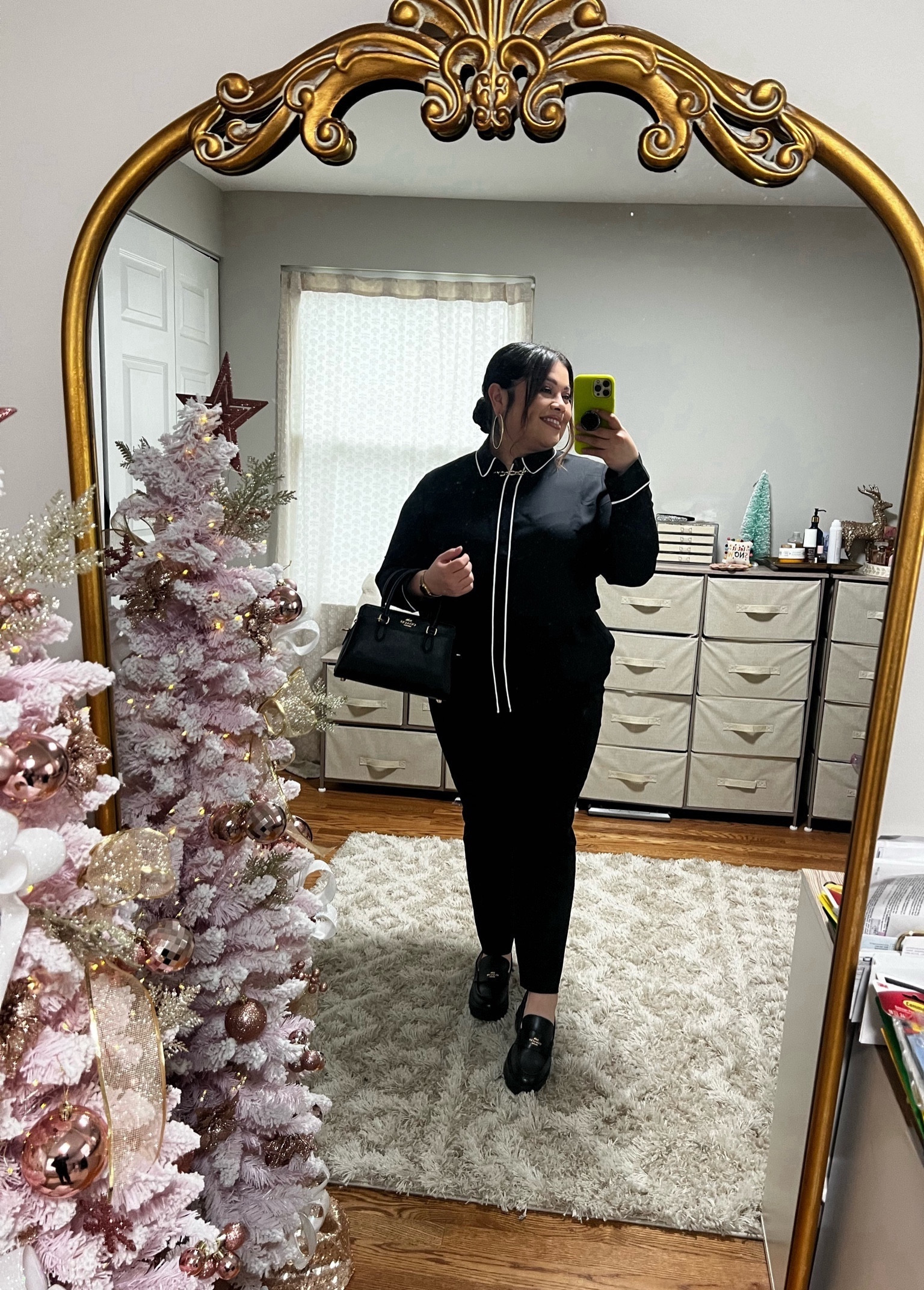 Time for church! 🙌🏻 Been feelin a little bloated so all black was the move today 😂 this outfit is super comfy but still looks dressed up. These shoes aren’t really comfortable but I think they’re soooo cute😩😩 🫠🫠 since I wasn’t gonna be walking around though, they worked well 💃🏻😂 

Quick tip , before buying anything Coach, check out the Coach outlet website first! That’s where I get all my Coach items from 👍🏻happy Sunday!❤️

#LTKHoliday #LTKmidsize #LTKstyletip
