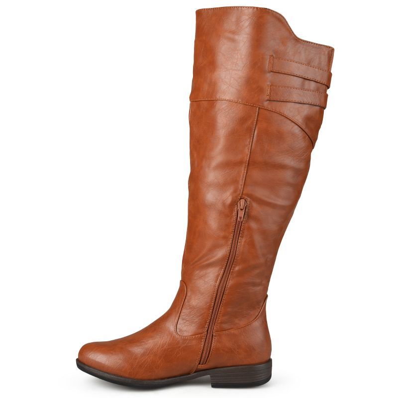 Journee Collection Womens Tori Extra Wide Calf Stacked Heel Riding Boots | Target