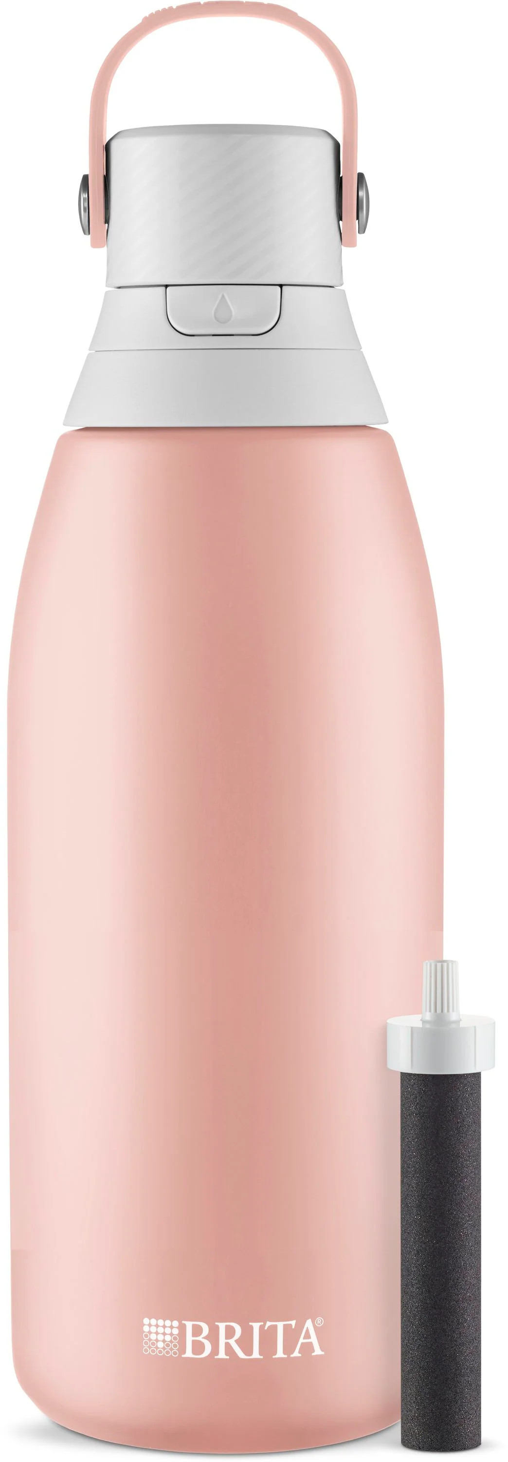 Brita Bottle with Water Filter 32-fl oz Stainless Steel Insulated Water Bottle - Rose in Pink | 6025836529 | Lowe's