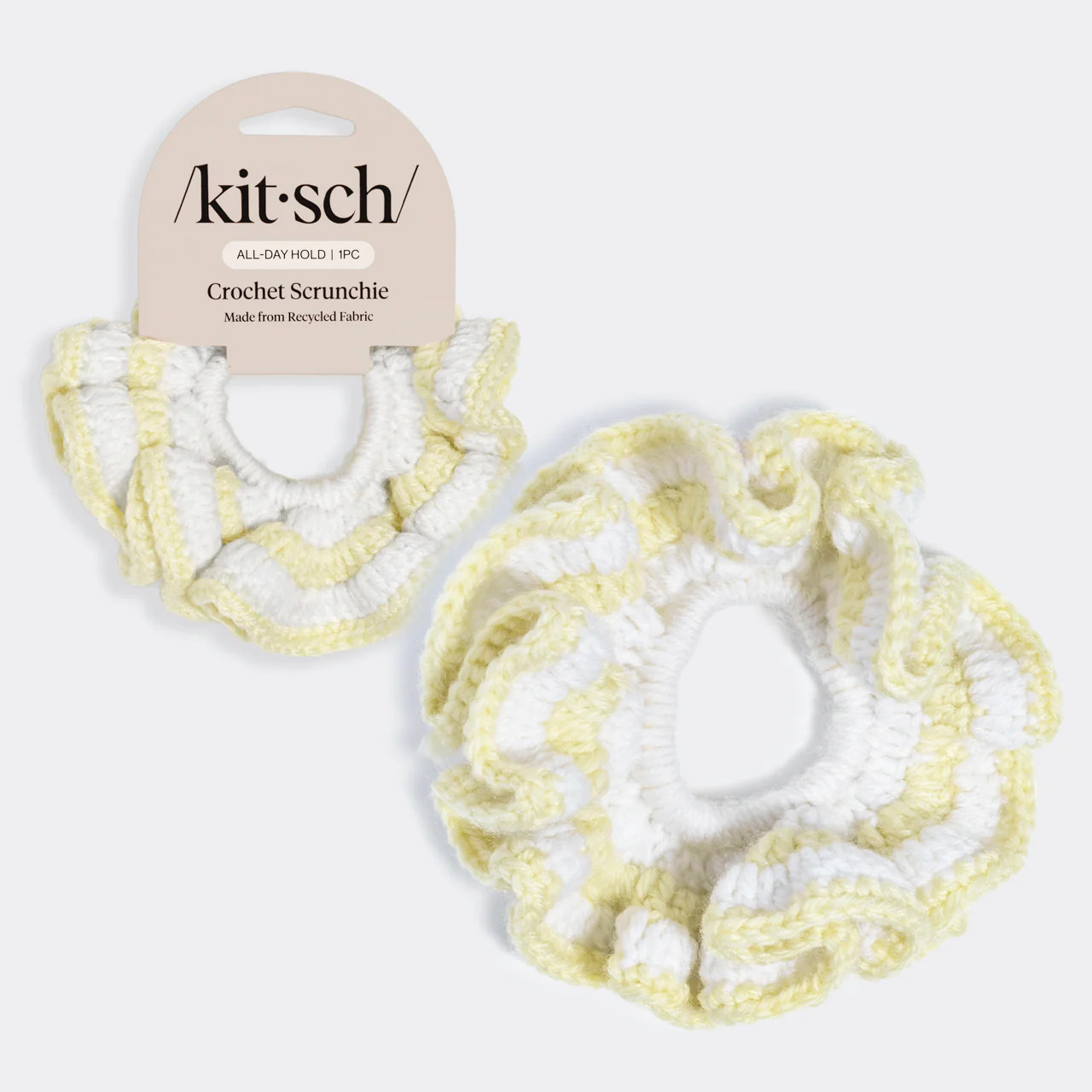 Butter Yellow Crochet Scrunchie | Kitsch