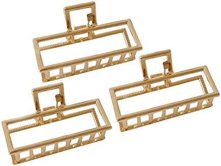 3 large metal claw clips, hollow non-slip hair clips, used to fix female girl hair clips, fix hai... | Amazon (US)
