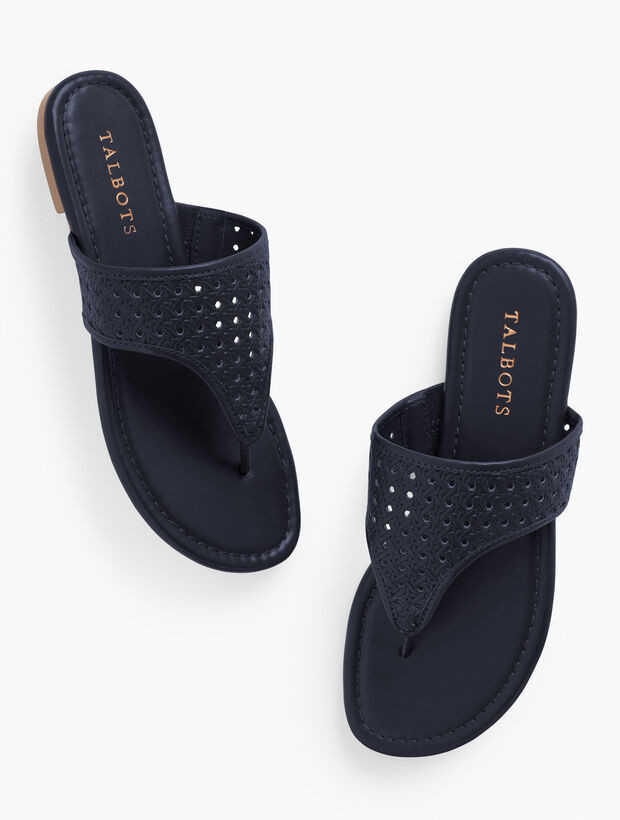 Gigi Faux Nappa Sandals | Talbots