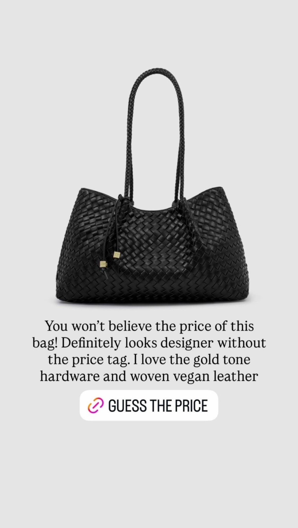 You won't believe the price of this bag! Definitely looks designer without the price tag. I love the gold tone hardware and woven vegan leather

#LTKBeauty #LTKootd #LTKgrwm