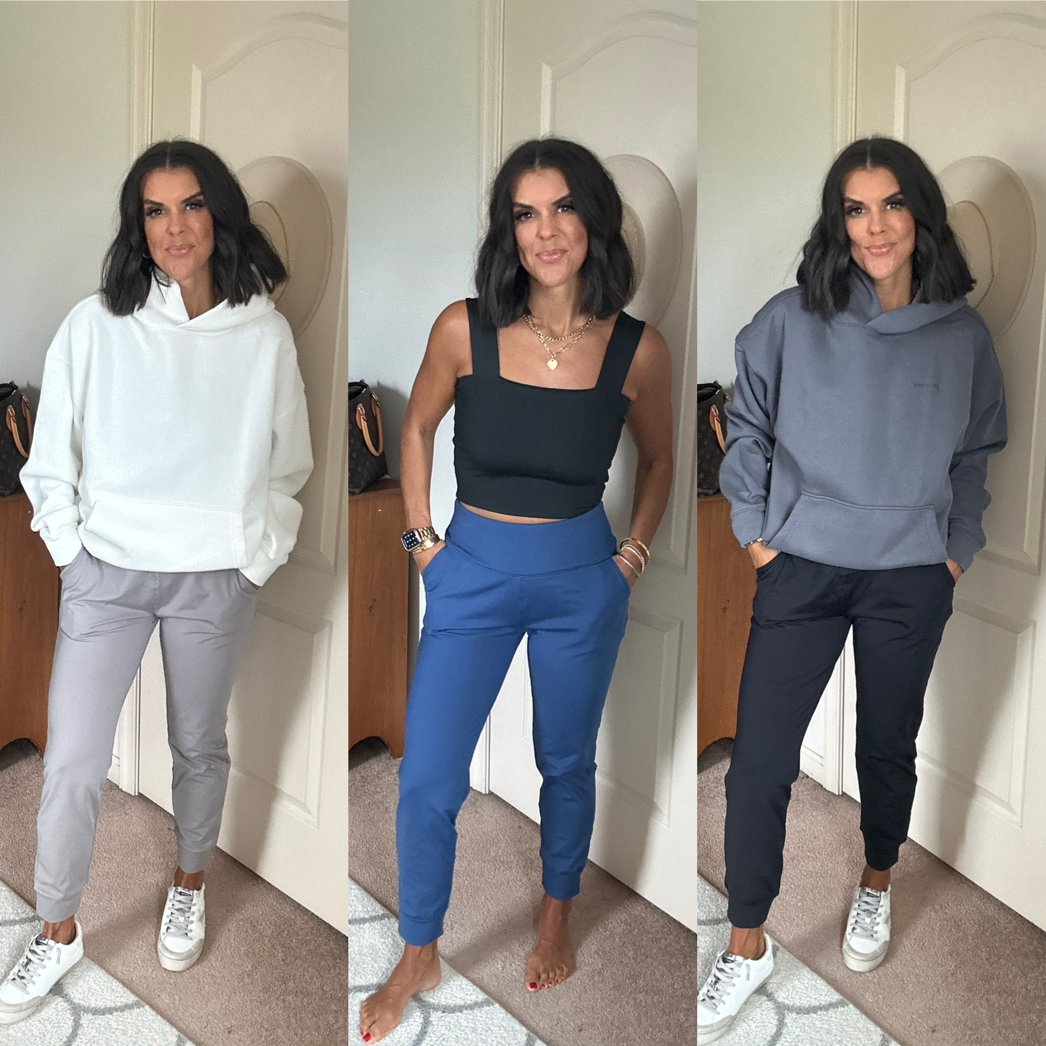 sized up to a medium in sweatshirt and joggers. 

#LTKSeasonal #LTKFindsUnder100