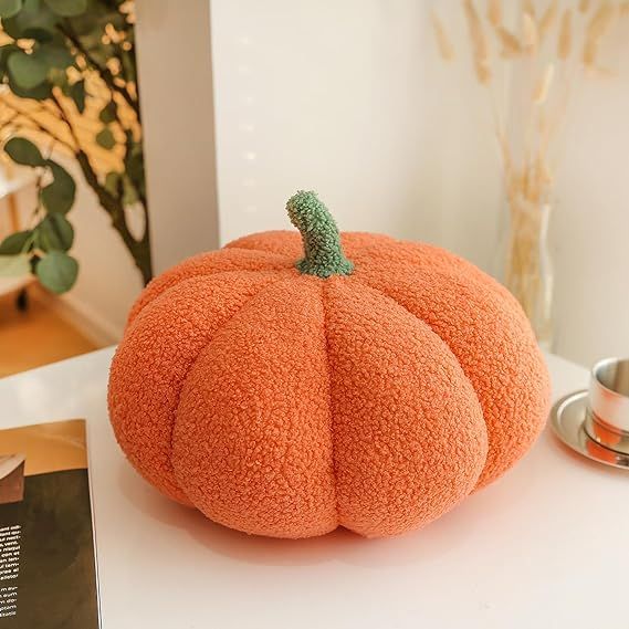 3D Pumpkin Pillow,9" Halloween Stuffed Pumpkin Fluffy Plush Toy,Fluffy Pumpkin Plush Stuffed Toys... | Amazon (US)