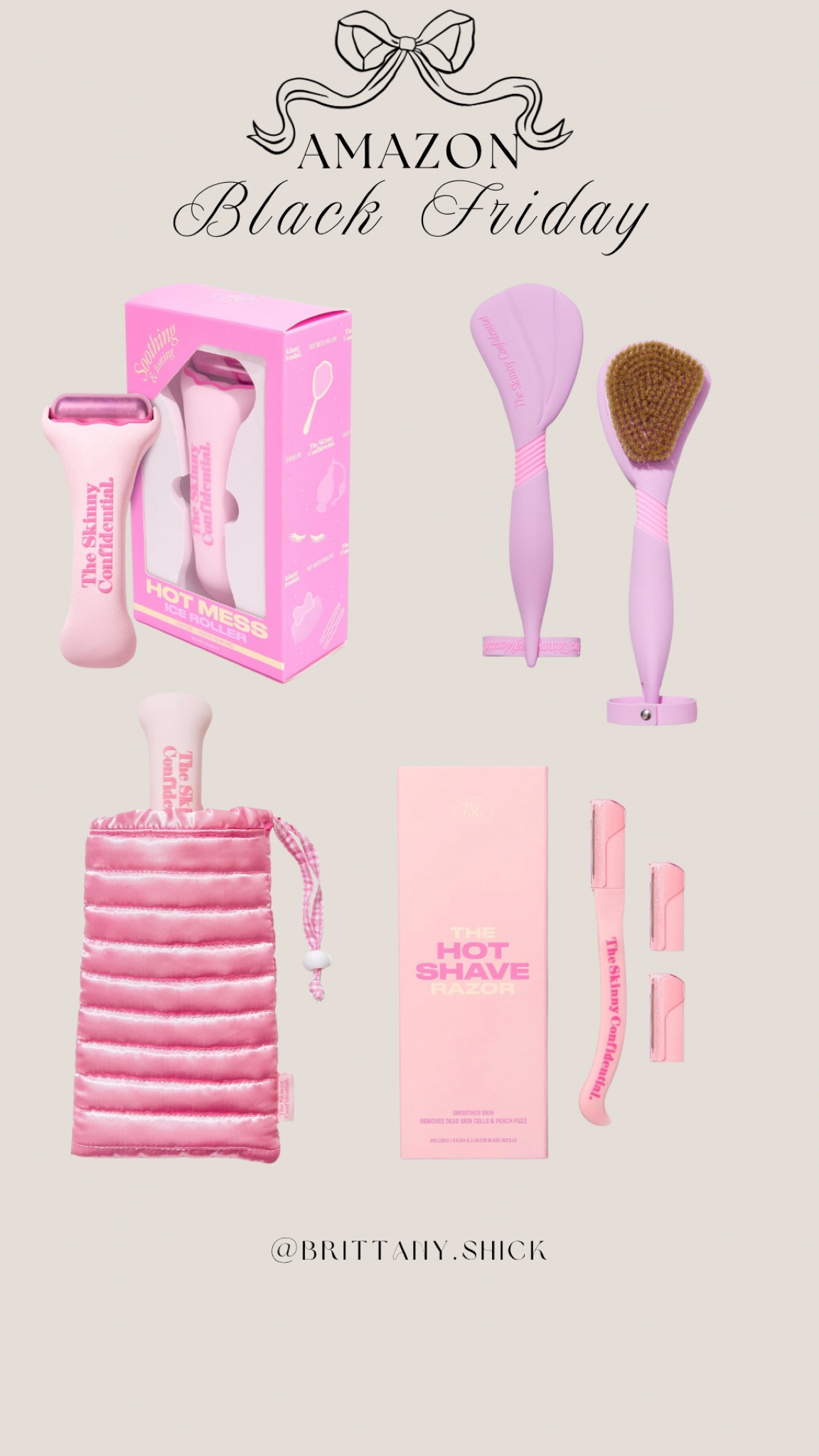 Amazon Black Friday Cyber Monday deals sale the skinny confidential ice roller travel bag body brush face dermaplane self care glow up stocking stuffer 

#LTKFindsUnder50 #LTKCyberWeek #LTKGiftGuide