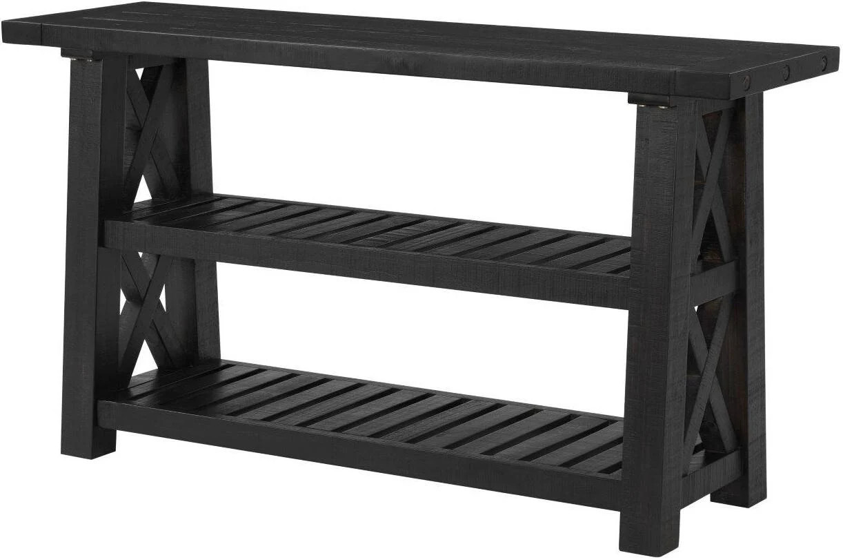 Martin Svensson Home Bolton 55 Inch Solid Wood Sofa Table In Black Stain | 1stopbedrooms