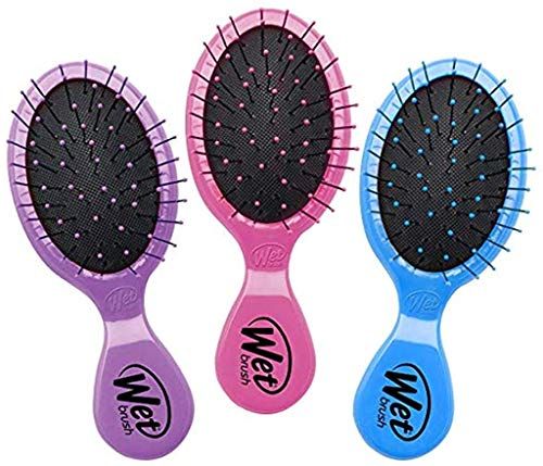 Wet Brush Multi Pack Squirt Detangler Hair Brushes - Pink, Purple and Blue, 3-Pack - Mini Detangling | Amazon (US)