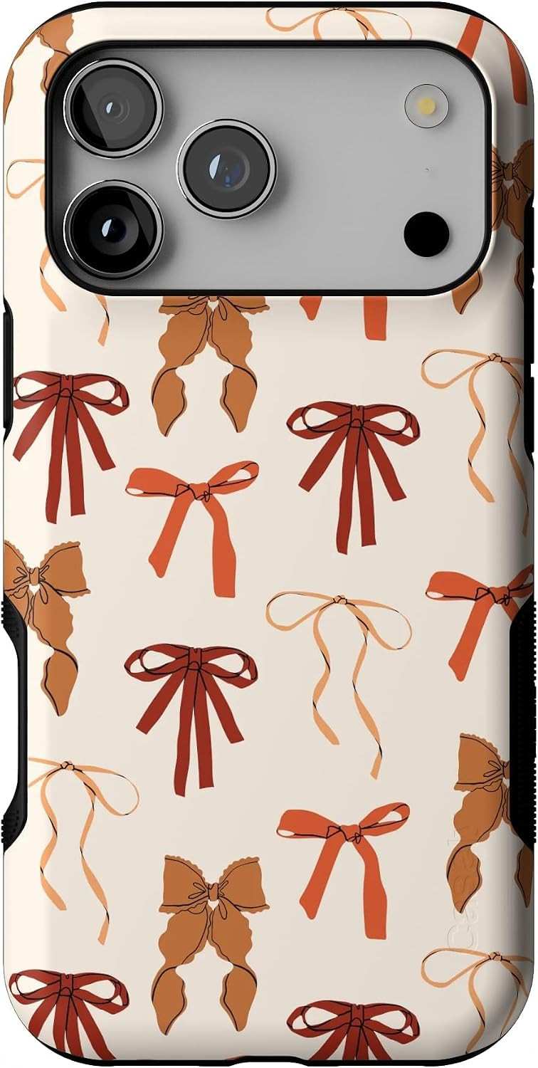 Casely iPhone 17 Pro Max Case | Fall Girlie | Pumpkin Spice Bows | Bold Protective Design | MagSafe Compatible Design | Amazon (US)