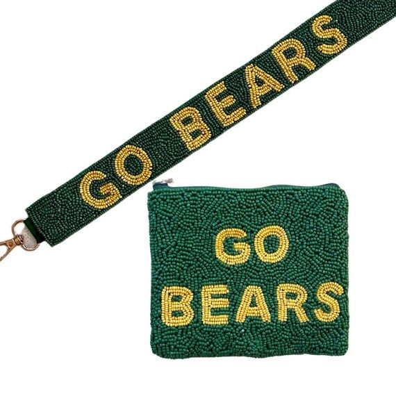 Baylor University/ GO BEARS Beaded Coin Purse/ Pouch, Gameday Bag, College Game Day Accessories, ... | Etsy (US)