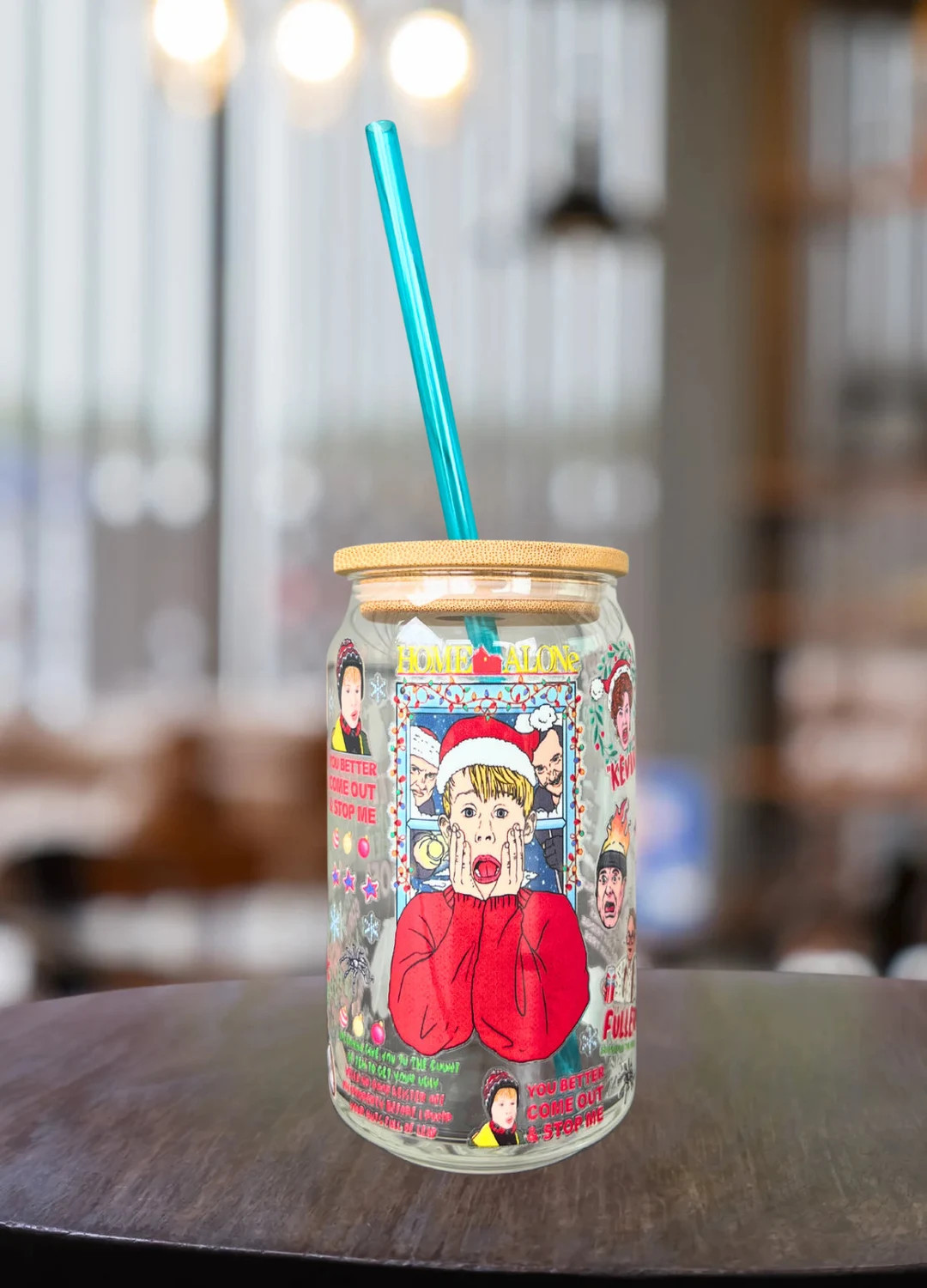 Home Alone Glass Cup/home Alone Movie Cup/christmas Gift/iced - Etsy | Etsy (US)