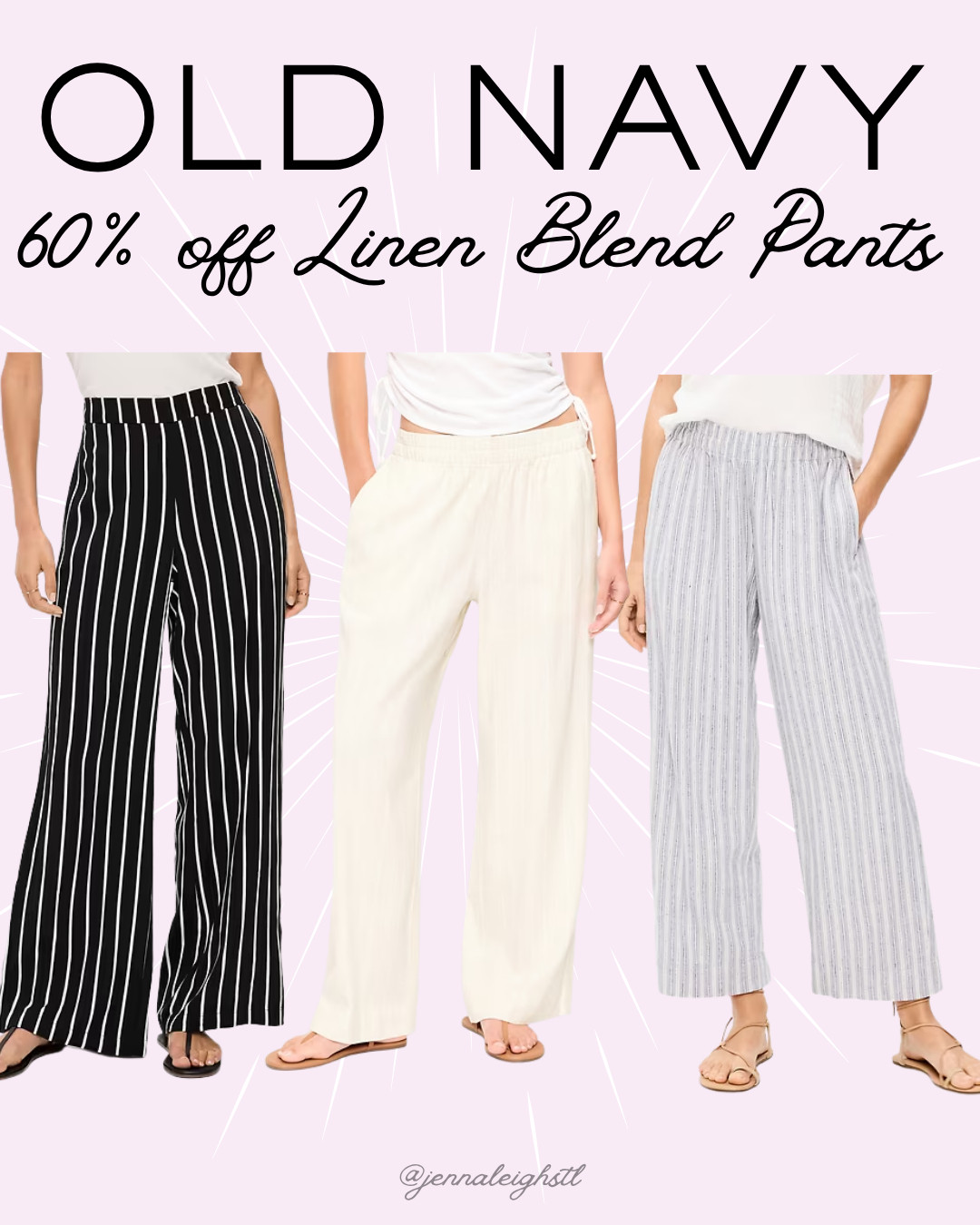 Old Navy two day deal 60% off their linen blend pants. So many styles and colors to choose from. 

 #LTKSeasonal #LTKSaleAlert #LTKMidsize