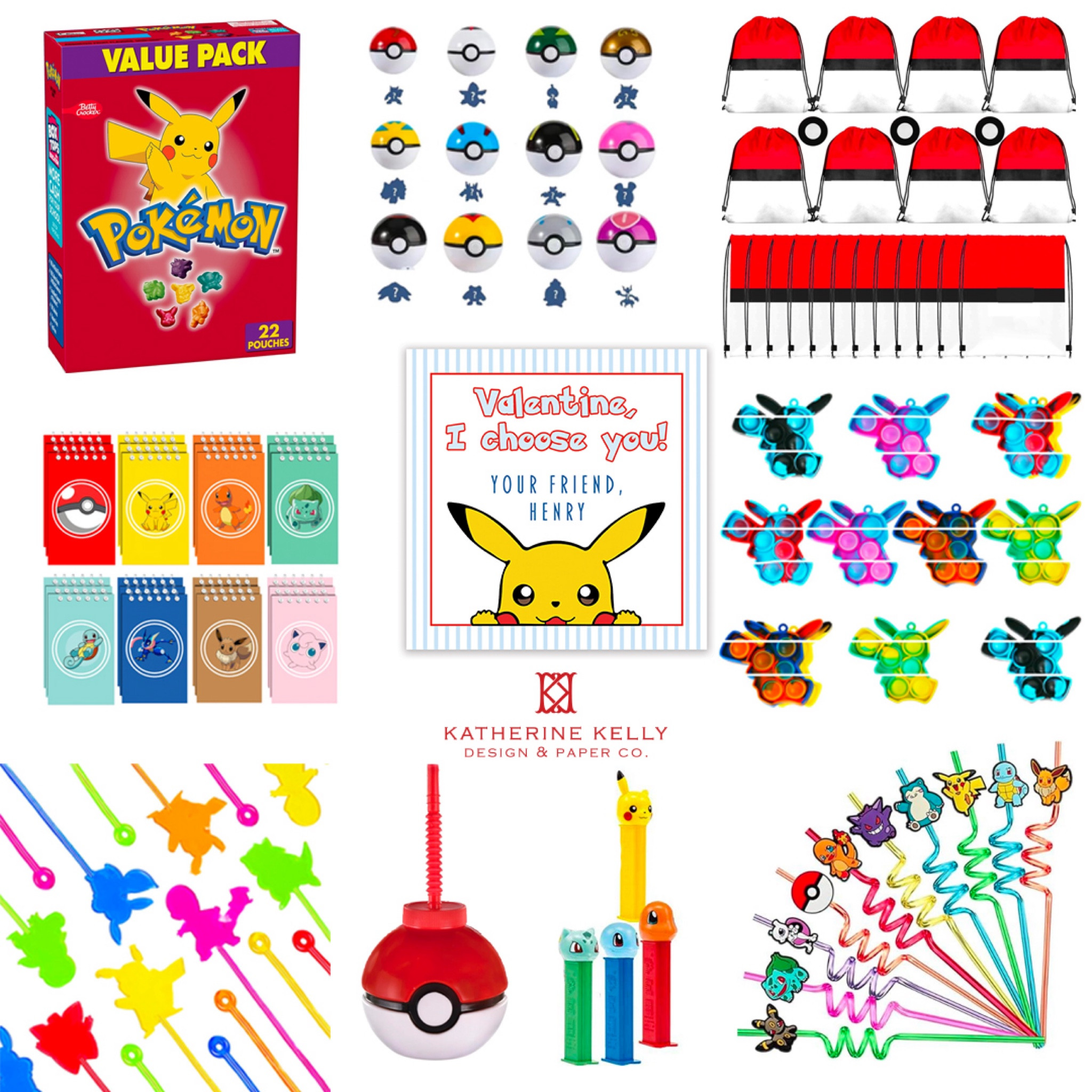 Pokémon | Pokemon | Pikachu | Pokeball | Charzard | Children’s Valentine’s Day Gift Ideas | Class Valentine | Class Valentine’s Day Gifts | Kid’s Valentines | Kids Valentine | Valentine’s Day Pairing Ideas | Pairings | Pairing Ideas | KKD | Katherine Kelly Design | Vday | Adorable | Cute | Preppy | Watercolor

#LTKSeasonal #LTKparties #LTKGiftGuide