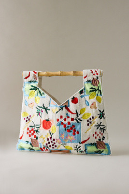 Maeve Beaded Bamboo Tote Bag | Anthropologie (UK)
