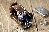Vintage mens leather watch straps, rustic brown leather band for Panerai watch,custom watch band - W | Amazon (US)