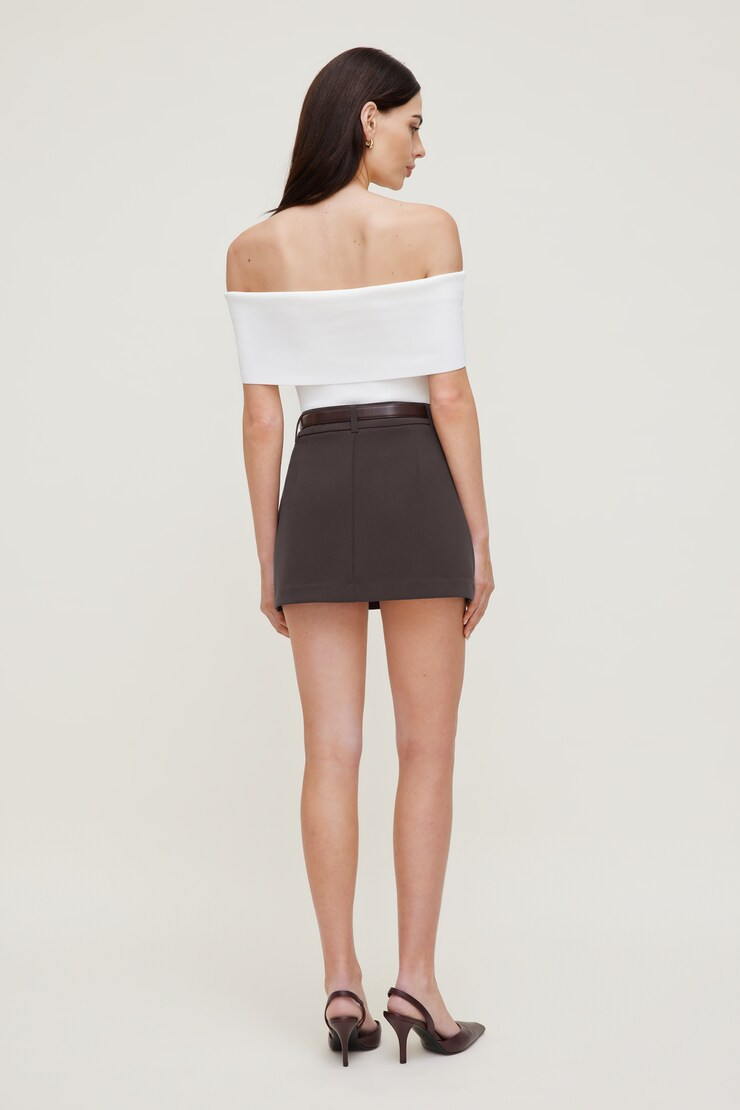 Rib Knit Off Shoulder Sweater | Dynamite Clothing