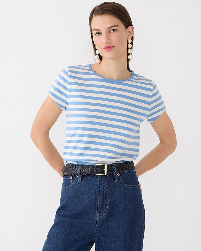 Slim-fit organic slub cotton T-shirt in stripe | J. Crew US