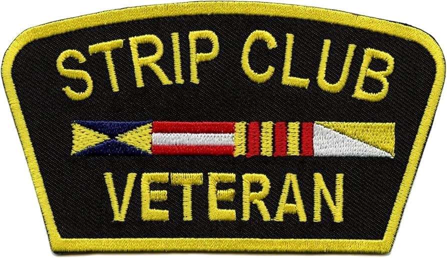 Strip Club Veteran Patch Military Ribbon Badge Embroidered Iron On | Amazon (US)
