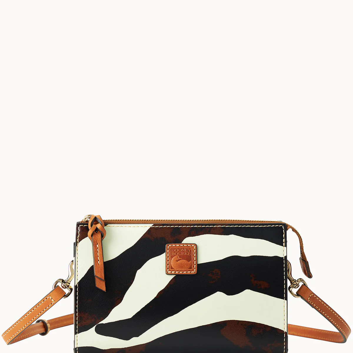 Zebra Leather Janine Crossbody | ILoveDooney