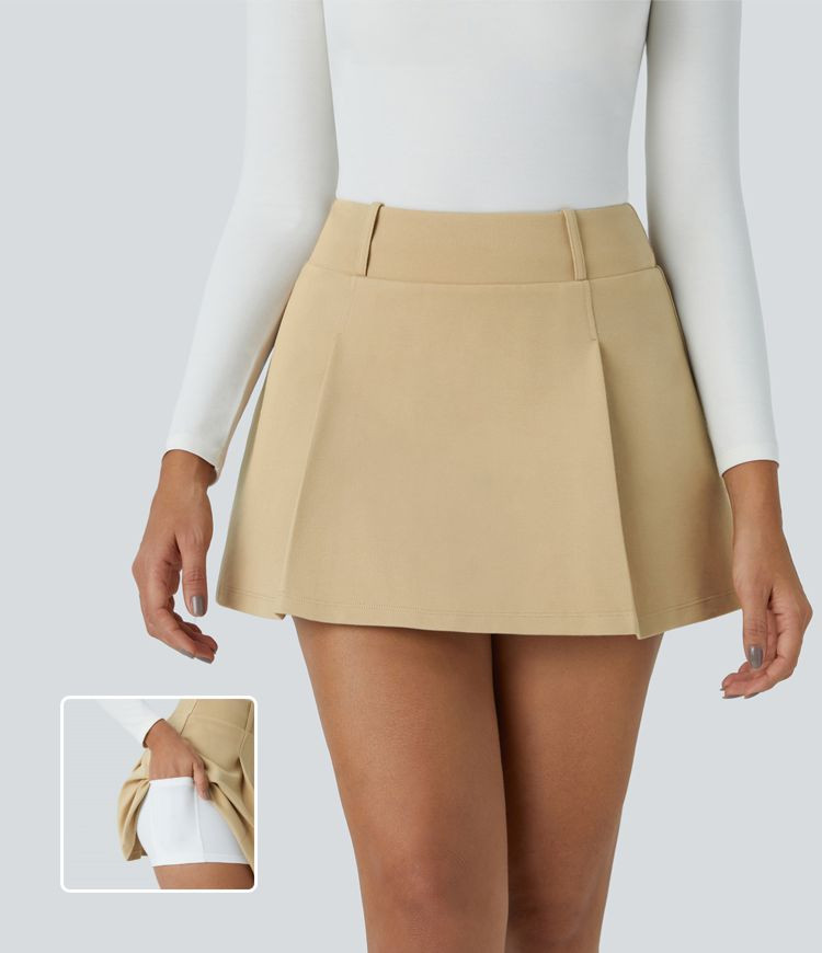 Women’s SculptKnit High Waisted 2-in-1 Pocket Micro Mini Casual Skirt - Halara | HALARA